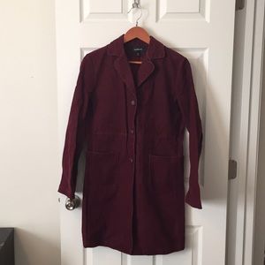 Express Burgundy/Wine Color Trench - Size 9/10